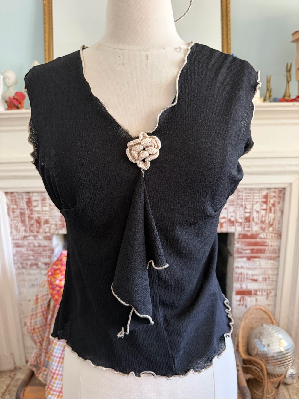 Vintage Y2K black top